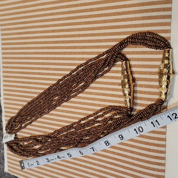 Ballet necklace brown and gold - Picture 2 of 6